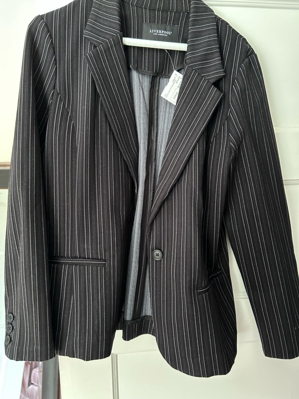 Liverpool Black Pinstripe Women's Blazer